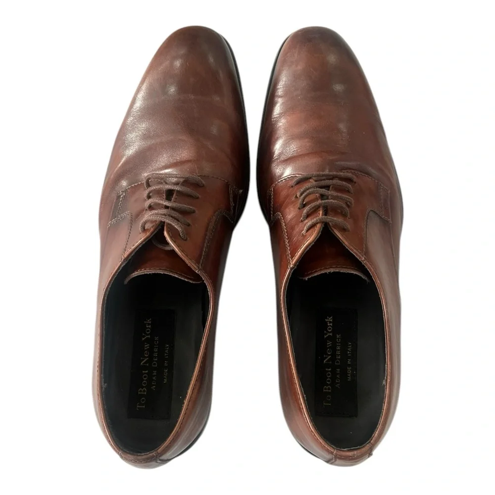 To Boot New York men’s Size 9 Shoes Brown Leather Burnished Derby Ivins Oxford